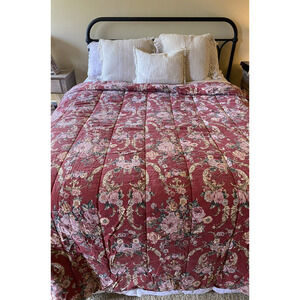 Ralph Lauren Danielle Marseilles Full Queen Comforter Country Red Roses Floral